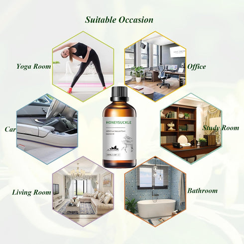 Honeysuckle Essential Oil, 100ml, Pure Therapeutic Grade Oil for Skin, Hair, Body, Diffuser & Candle Making