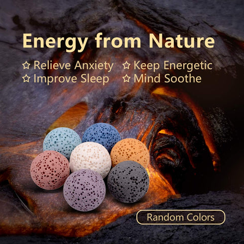 Set, Essential Oil Diffuser Necklace & Earrings Lava Rock Stone Aromatherapy Jewelry for Women