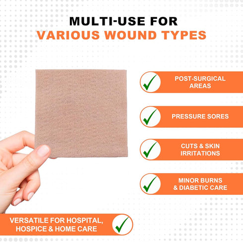 MedVance MedHeal Silver Calcium Alginate Ag Sterile Highly Absorbent Antibacterial Dressing, 5 Count