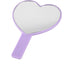 TBWHL Heart-Shaped Travel Handheld Mirror, Cosmetic Hand Mirror with Handle, Portable Vanity Mirror, Purple