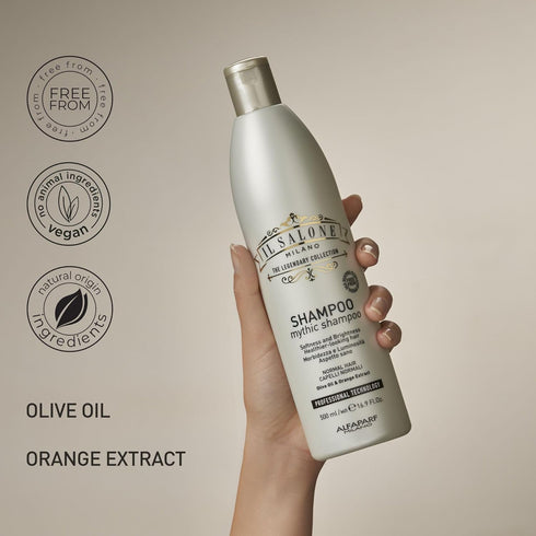 Il Salone Milano Professional Mythic Shampoo, Moisturizing Shampoo for Normal Hair, Salon-Quality Hair Care (500 ml)