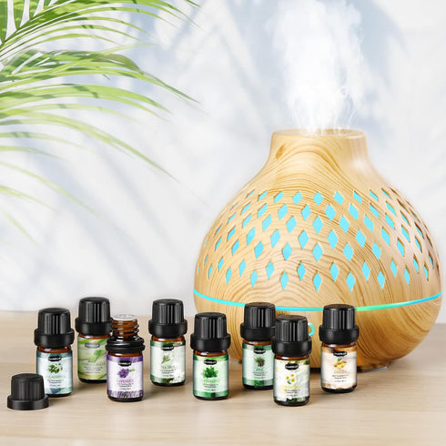 Set, (26 5ml) Essential Oils Aromatherapy Essential Oil Kit for Diffuser, Massage, Skin Care x - Eucalyptus, Lavender