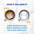 COMPAC HOME Plink Drinkware Descaler & Cleaner Tabs - Restores & Shines for Coffee Makers, Travel Mugs, 5 Count