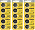 Toshiba CR2032 3V Lithium Coin Cell Battery (15 Batteries)