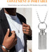 Titanium Keychain Pill Holder Container, Waterproof Portable Pill Box Case for Purse or Pocket, 1pc