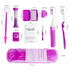 Portable Orthodontic Oral Care Kit - 2Pack - Travel Kit for Patients, Interdental Brushing Wax Floss Toothbrush Cleaning(Purple & Orange)