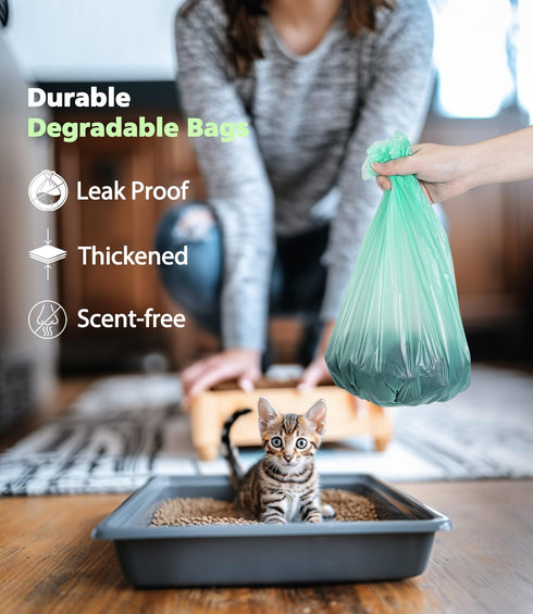 AYOTEE Compostable Trash Bags, 1.2 Gallon, 150 Packs, Small Biodegradable Bags for 1-2 Gallon Trash Cans