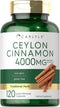 Carlyle Ceylon Cinnamon Capsules | 120 Count | 60 Servings | Non-GMO, Gluten Free