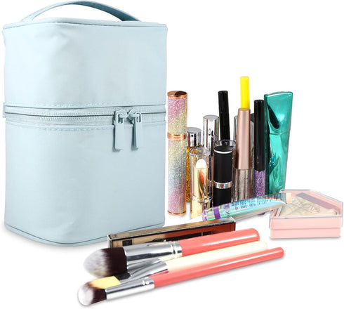 Makeup Brush Organizer, Small Makeup Bag Brushes Set Case for Travel, Cosmetic Storage Pouch