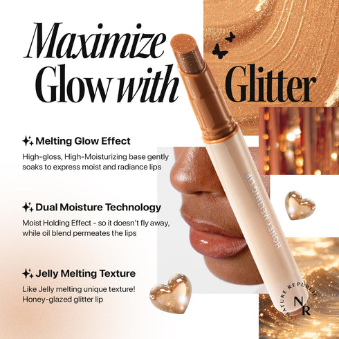 Nature Republic HONEY MELTING LIP 13-14 GLITTER, MAPLE GLITTER