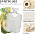 miaozhen 2L Daisy Flower Oil Painting hot Waterbottle with Soft Cover hotwater Bag for Pain Relief Menstrual Cramps