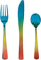 Rainbow Confetti Assorted Plastic Cutlery Set, 24 Count Premium Quality Tableware for Parties and Events