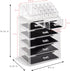 Sorbus Clear Makeup Organizer - Spacious Cosmetic & Jewelry Storage Case for Dresser, Bathroom, Vanity (Clear, 4 Large,