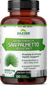 Zazzee Extra Strength Saw Palmetto 6000 mg Extract, 120 Vegan Capsules, 40% Fatty Acids, Non-GMO, Made in the USA