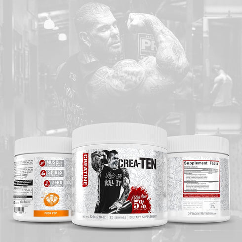 5% Nutrition CreaTEN Creatine Complex + Accelerators, Flavored Powder for Muscle Gain, Max Power, Strength, Endurance