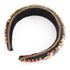 Padded Rhinestone Headband, Bejewelled Crystal Velvet Wide Hairband Party Headwear for Women Girls (Big Rhinestone)