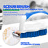 Holikme 7 Pack Deep Cleaning Brush Set, Scrub Brush, Grout Brush, Pool Brush, Scrub Pads with Scraper Tip Scouring Pads, for Pool Walls, Bathroom, Floor, Tub, Shower and Kitchen Surface (Blue)