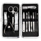ZIZZON Manicure Pedicure Kit, Nail Clippers Set of 12Pcs with Luxurious Travel Case, Black