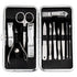 ZIZZON Manicure Pedicure Kit, Nail Clippers Set of 12Pcs with Luxurious Travel Case, Black