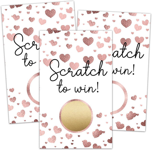 None Brand Blank Gift Certificate Scratch Off Cards, Scratch to Win Cards for Wedding,