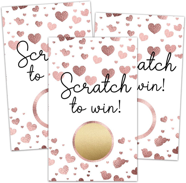 None Brand Blank Gift Certificate Scratch Off Cards, Scratch to Win Cards for Wedding,