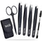 TsMADDTs Tweezers Set and Curved Scissors - Professional Stainless Steel Tweezers for Women and Men, 6 Pack