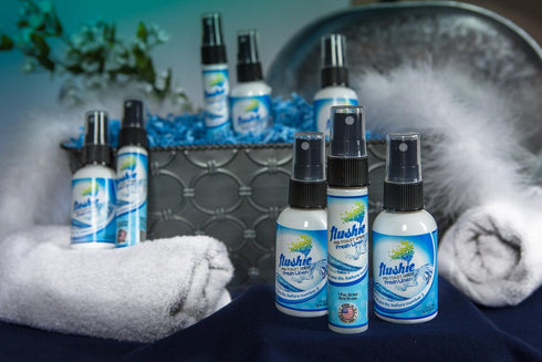 Flushie Pre-Toilet Spray, 2oz, Travel Size Toiletries Bathroom Spray for Poop Deodorizer