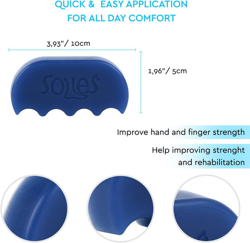 Soles Hand and Finger Strength Rehabilitation Toy, Blue (Medium) (SLS521B)