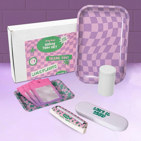 Set, Pink Rolling Tray Bundle by Gray Oval