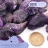 Hilitchi 1lb Bulk Raw Amethyst Stone - Rough Crystal for Cabbing, Tumbling, Cutting, Polishing, and Healing