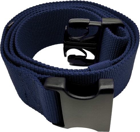 Gait Belt with Plastic Buckle by LiftAid - Transfer and Walking Aid, 60"L x 2"W, Navy Blue