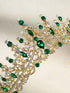 SWEETV Green Gold Tiara Crown - Crystal Hair Accessories for Women & Girls, Queen Crown for Quinceanera, Prom
