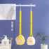 Shower Body Brush with Soft Bristles and Pumpkin Loofah, 14” Long Handle Back Scrubber for Skin Exfoliating Bath