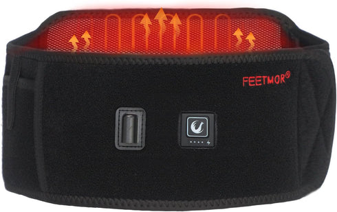 Heated Waist Belt, Cordless Heating Pad for Back Pain Relief, Rechargeable Battery Powered Lower Back Heating