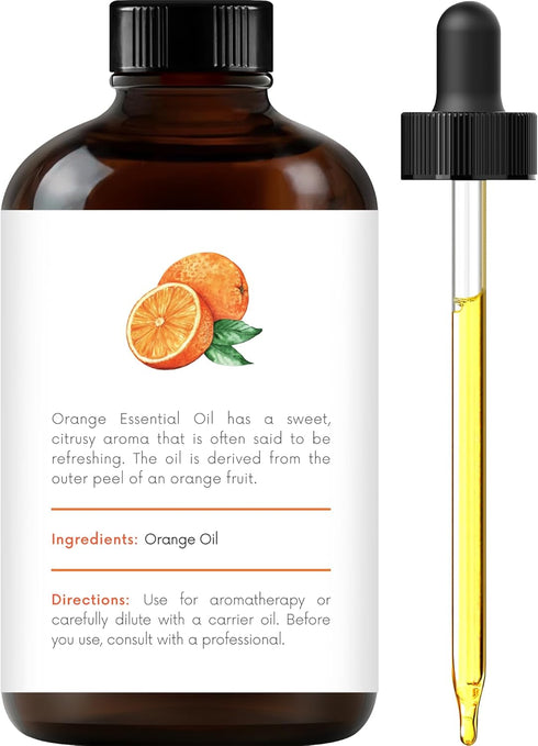 Set: (2 4 Oz) 100% Handcraft Blends Calm & Happiness Lavender and Orange Essential Oils x Fl Pure & Natural