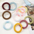 Macaroon Spiral Coil Hair Ties, Colorful 10 Pcs Ponytail Holders for Thick Hair, No Crease Plastic Spiral Ties