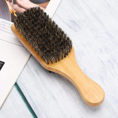 Wooden Beard Brush, Double-Sided Moustache Brush, Professional Shaving Accessories