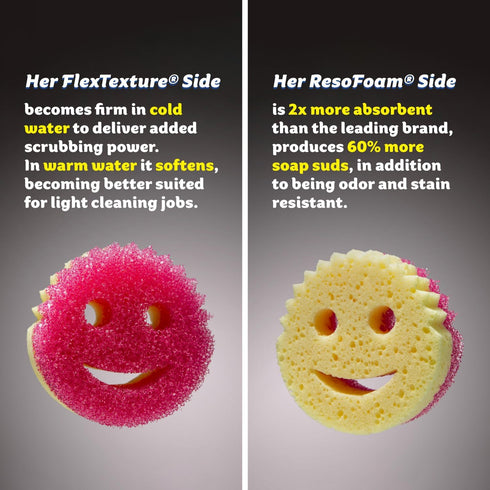 Pack 4 Mommy (5ct) Scrub Daddy Sponges & PowerPaste XL Value - Scrub Multipurpose Dish Sponges & PowerPaste XL