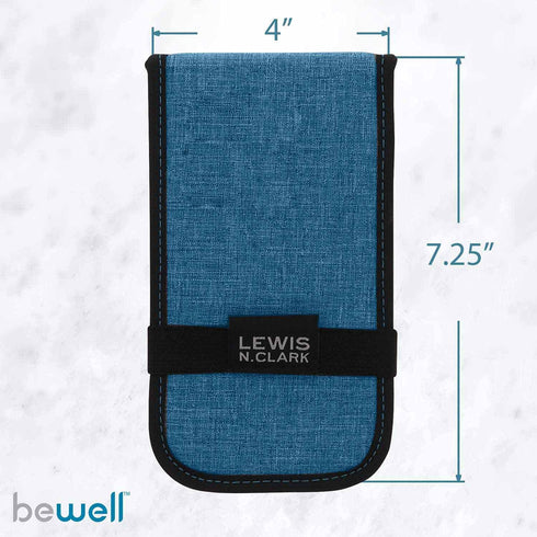 Lewis N. Clark Magnetic Folding Pill Organizer, 14 Slots for OTC Medicine and Vitamins, Turquoise