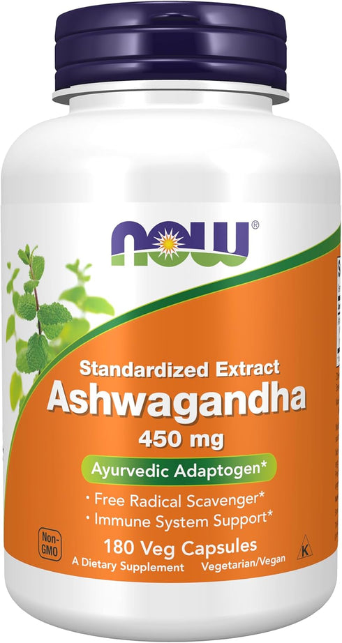 Now Foods Ashwagandha Extract 450 mg, 180 Capsules