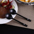 150 Pack Large Disposable Plastic Spoons, Heavy Weight Individual Wrapped Teaspoons for Soup Dessert Ice Cream (Black,
