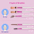 Ruby Kisses Travel Size Makeup Brushes Set, Eye Makeup Brush Set with Case, 5 PCS Blending, Angled, Eyebrow Brushes