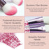 Bling Crystal 10-Piece Makeup Brush Set for Foundation, Concealer, Eye Shadow, Blush, Lip