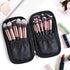 Makeup Brushes - 18 Pcs Professional Premium Synthetic Makeup Brush Set with Case, Travel Make up Brushes (Black Gold)