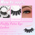 Losha 10 Pairs Wispy Faux Mink False Eyelashes, Soft 3D Volume Handmade Reusable Dramatic Long Eye Lashes Pack