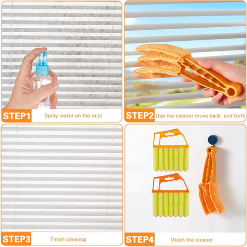 Weogot 10 Set, Pcs Venetian Window Blind Cleaner Duster Tool Mini Blind Cleaner Duster Brush, Hand Held Air Conditioner
