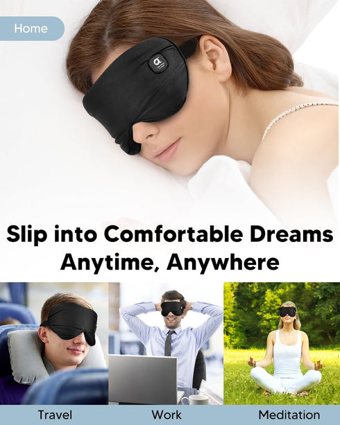 arboleaf Heated Eye Mask, Cordless Rechargeable Warm Compress for Dry Eyes & Better Sleep, Washable & Travel