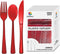 150 Pack Plastic Silverware, Disposable Cutlery Set Heavy Duty with 50 Forks, 50 Knives, 50 Spoons for Parties, Events