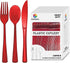 150 Pack Plastic Silverware, Disposable Cutlery Set Heavy Duty with 50 Forks, 50 Knives, 50 Spoons for Parties, Events