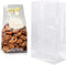 APQ Clear Gusseted Poly Bags - 4 x 2 x 10 Inch, Pack of 100 Gusseted Plastic Bags 1 Mil Thick for Favors, Clear Plastic